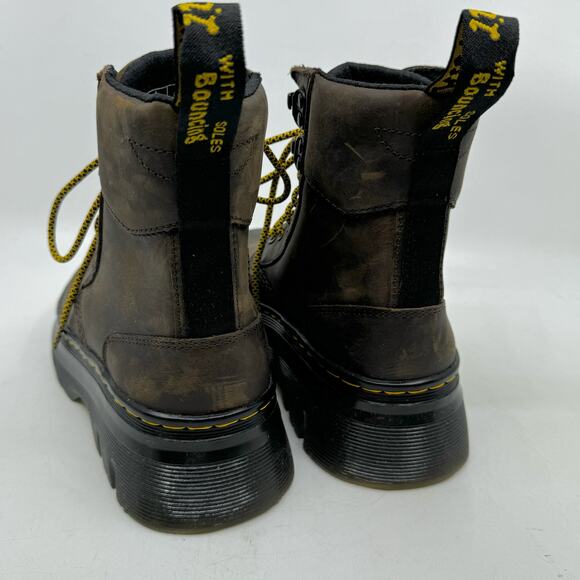 DR MARTENS TARIK Crazy Horse Leather Utility Boots - Picture 3 of 8